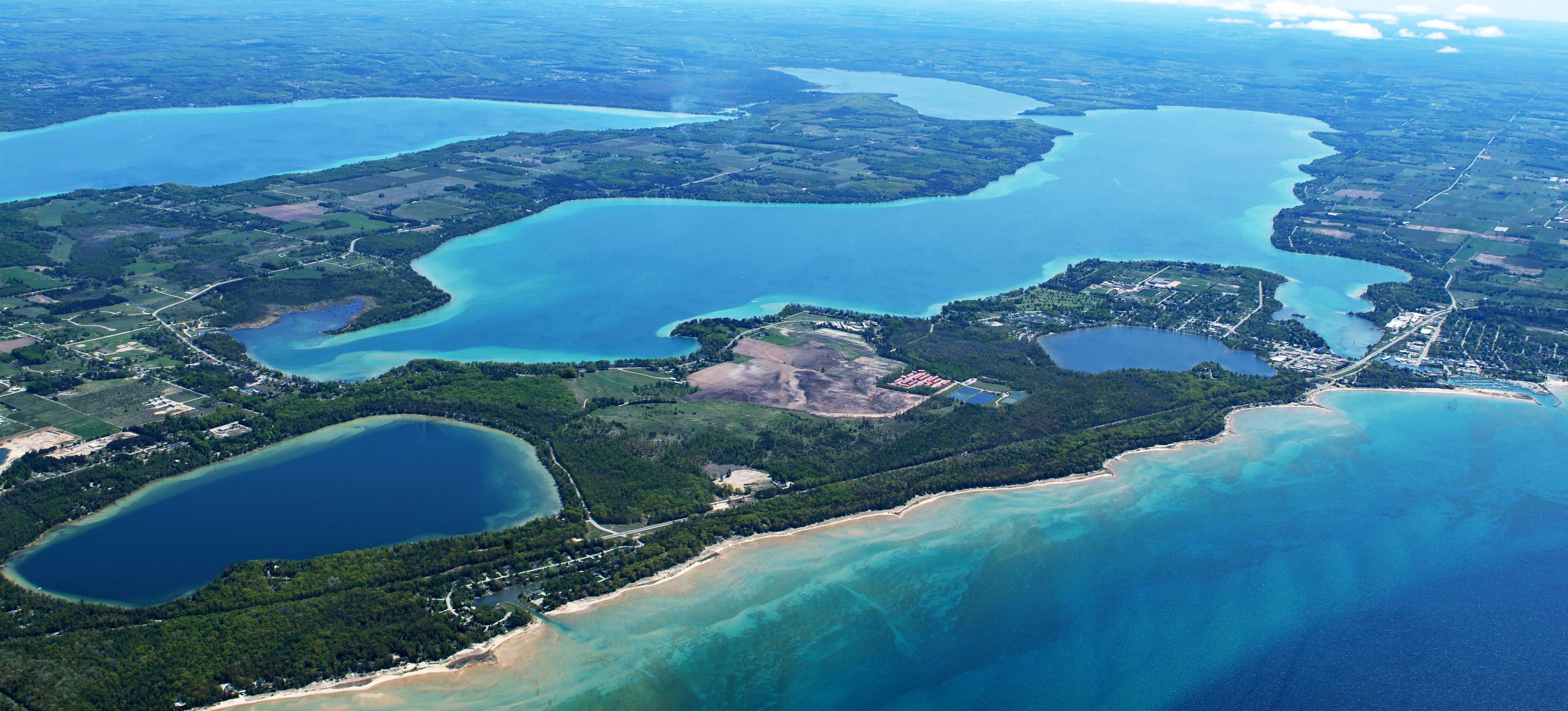 Counties » Antrim » Reynolds Elk Lake & Skegamog Lake Pano NWSE