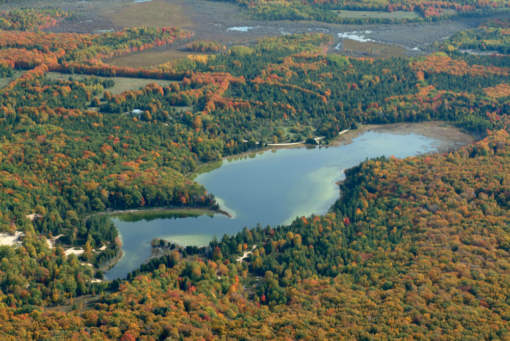 Barney Lake on Beaver Island Fall