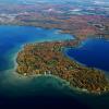 Duck Lake Peninsula Fall Panoramic SW-NE