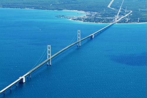 Mackinac Bridge and Mackinaw City N-S