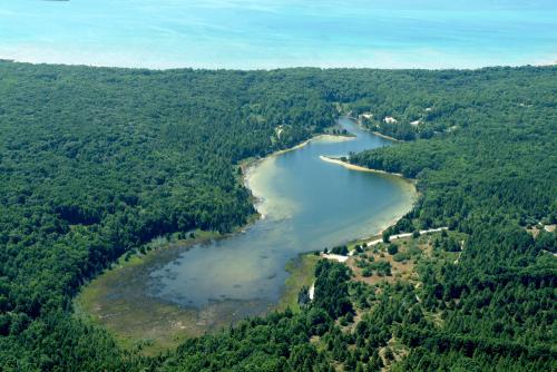 Barney Lake on Beaver Island E-W