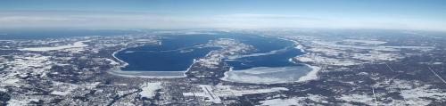 Grand Traverse Bays Winter Panoramic